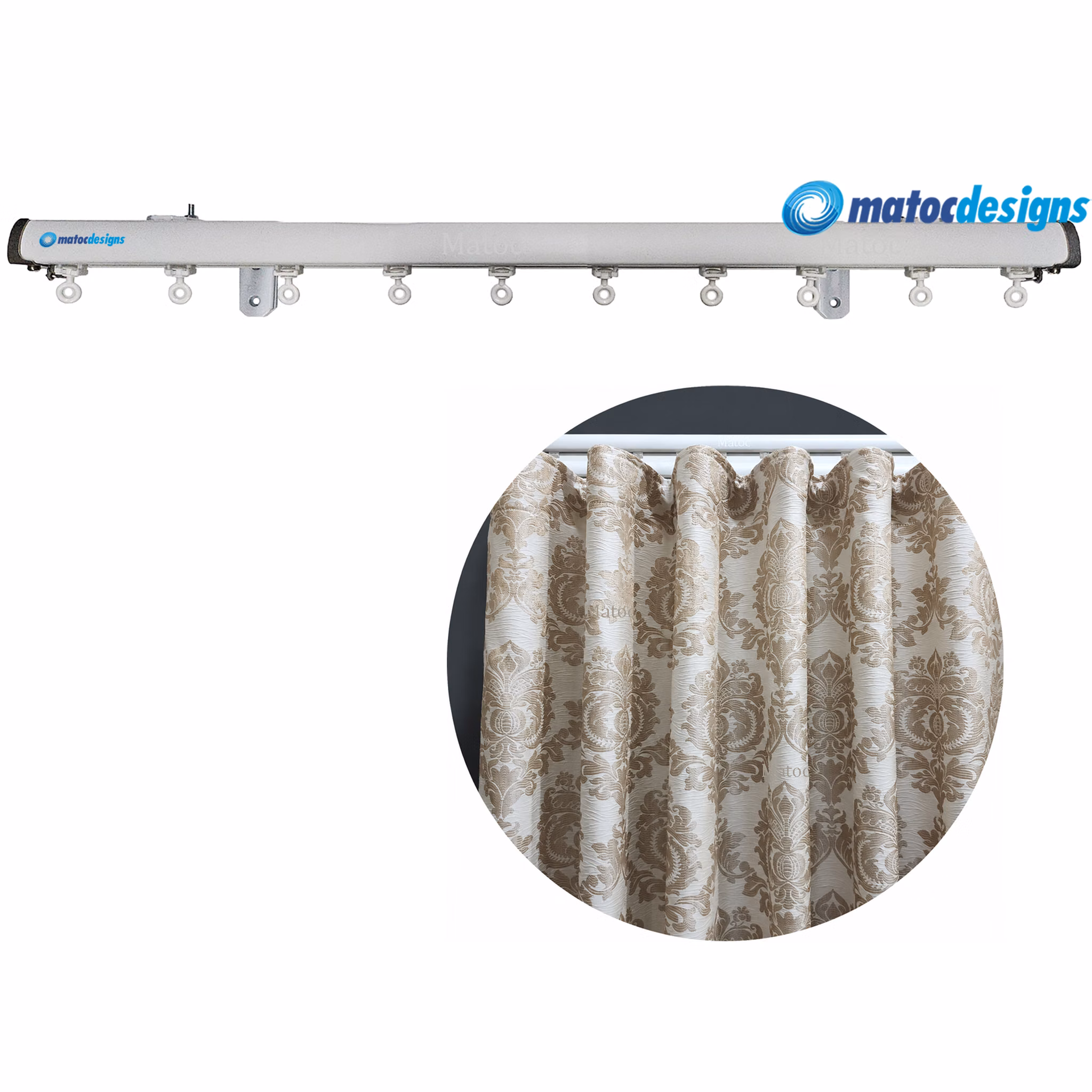 Modern Wave Ripple Track - White