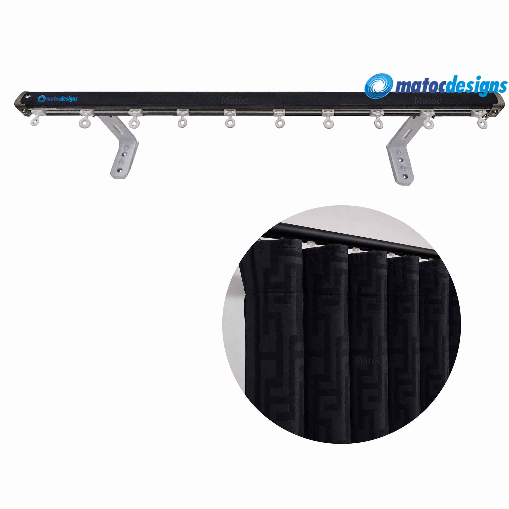 Modern Wave Ripple Track - Black