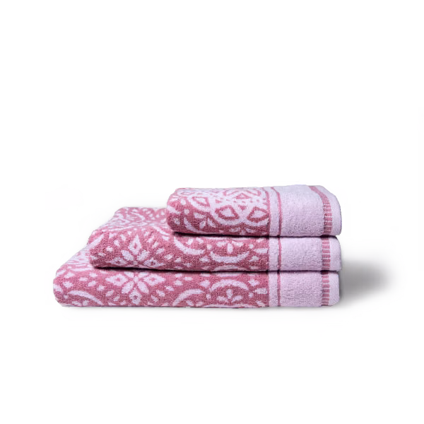 LaVida Damask 550gsm 100% Cotton Towel - Heather