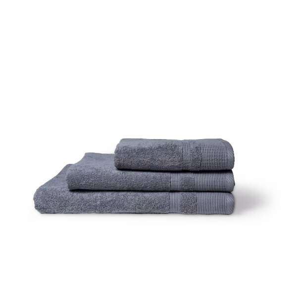 LaVida Pinstripe 500gsm 100% Cotton Towel - Steel Grey