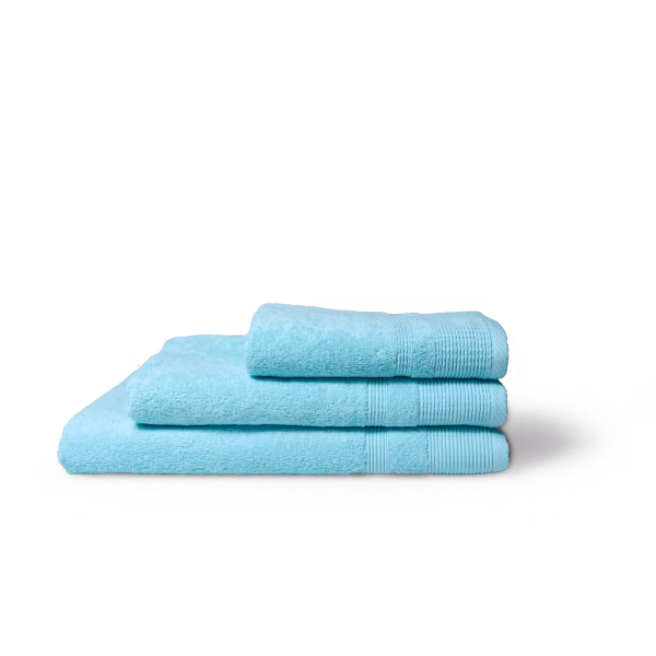 LaVida Pinstripe 500gsm 100% Cotton Towel - Aruba Blue