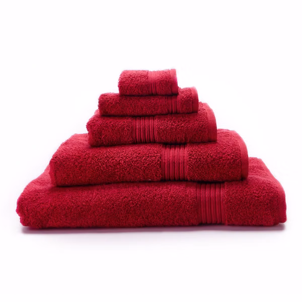 Imperial Zero Twist Yarn Towel - Scarlet