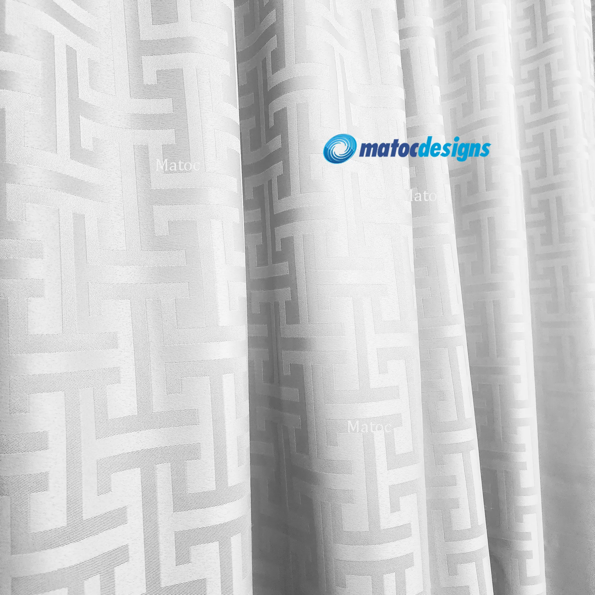 Labyrinth White - 280cm Wide