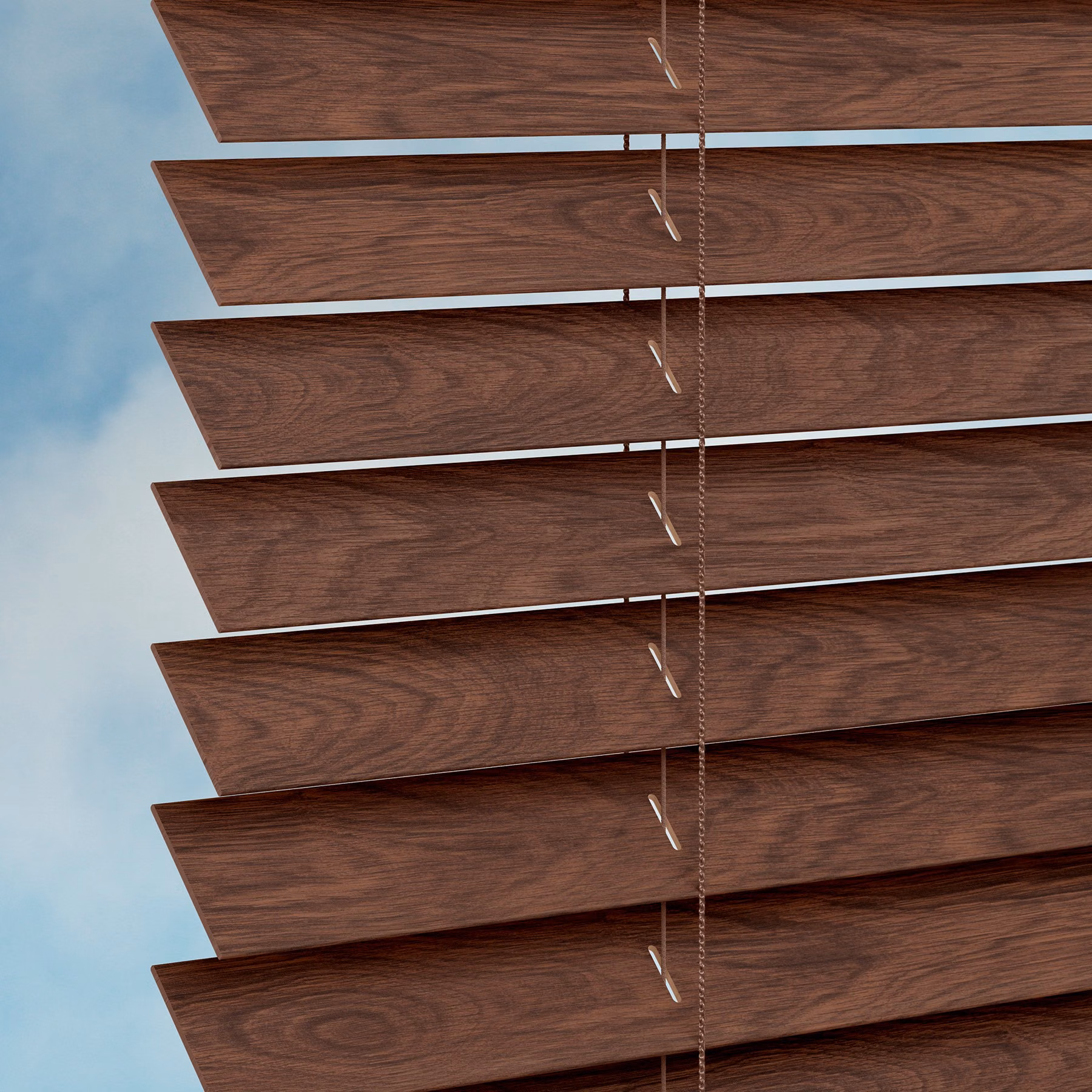 50mm Plaswood Venetian Blind - Old Mill Mahogany