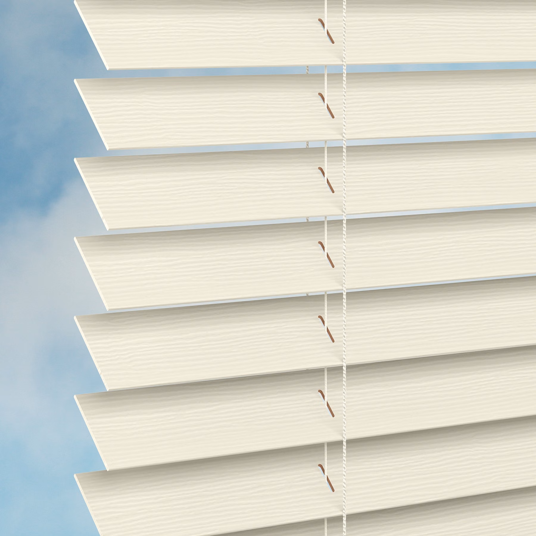 50mm Plaswood Venetian Blind - Chalk Ivory