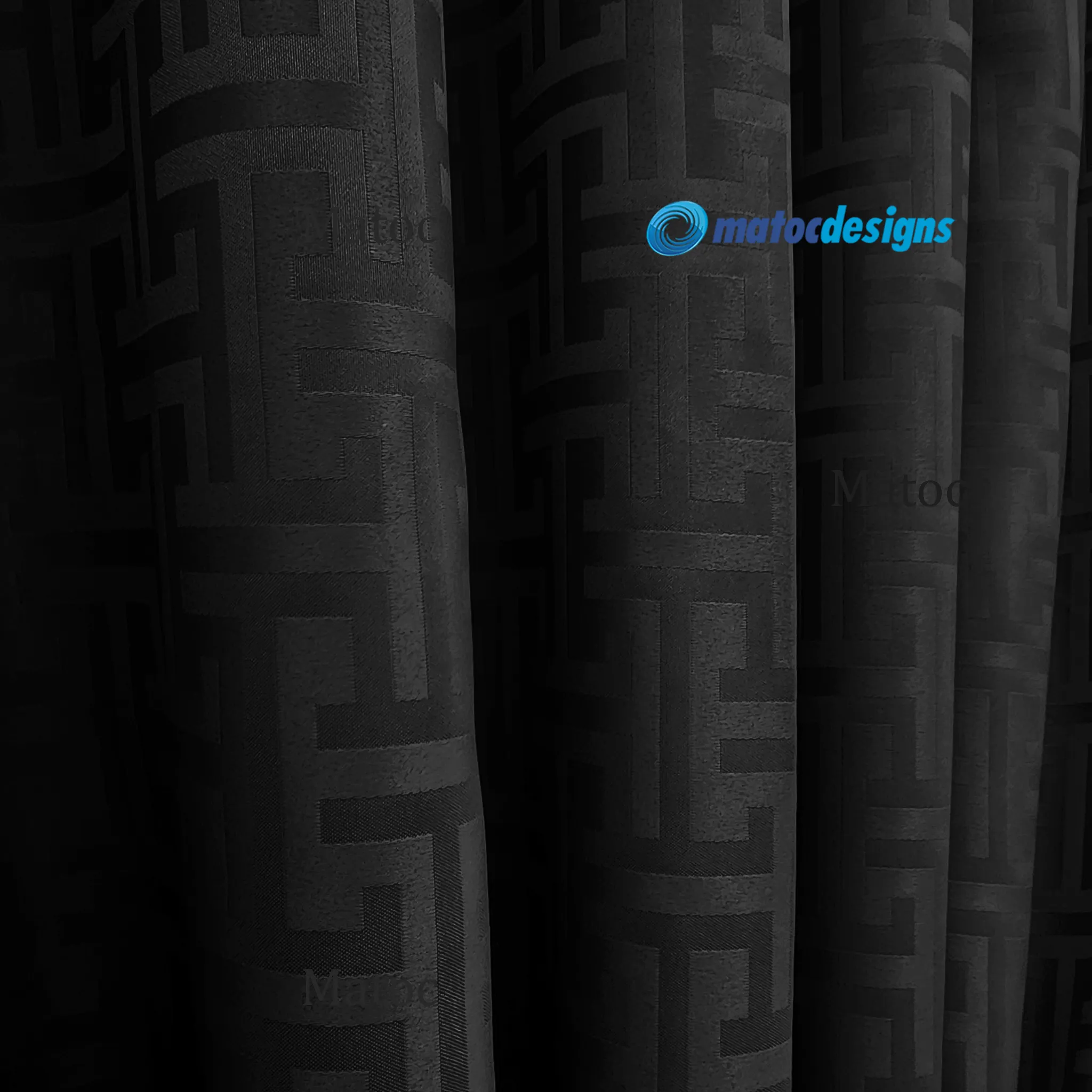 Labyrinth Black - 280cm Wide