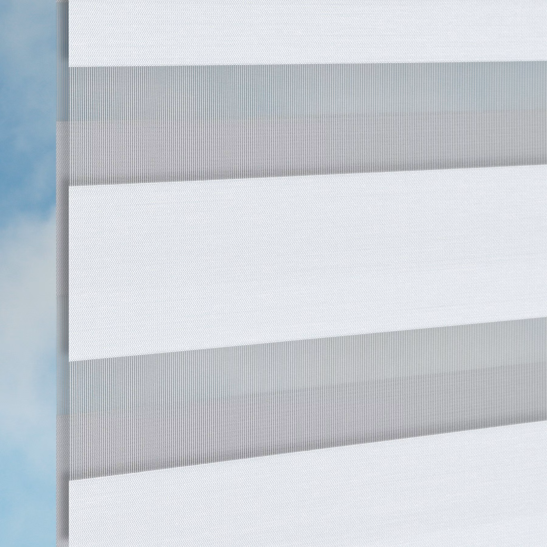 Double Roller Zebra Blind - Florence White
