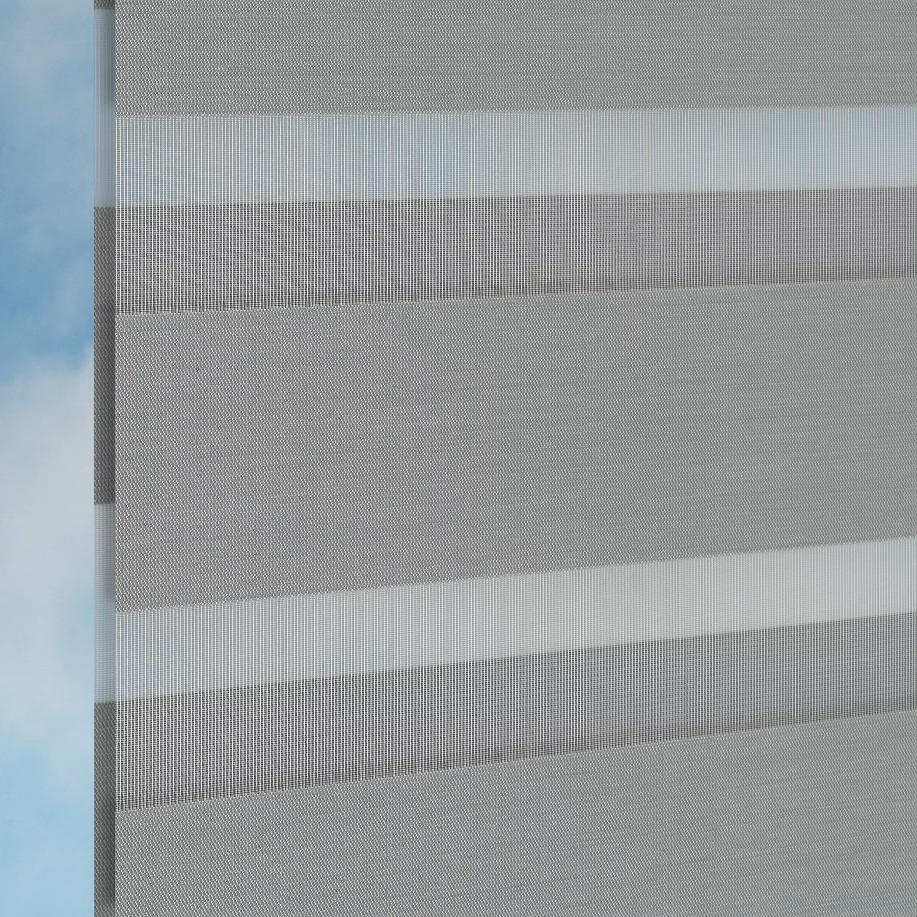 Double Roller Zebra Blind - Florence Grey