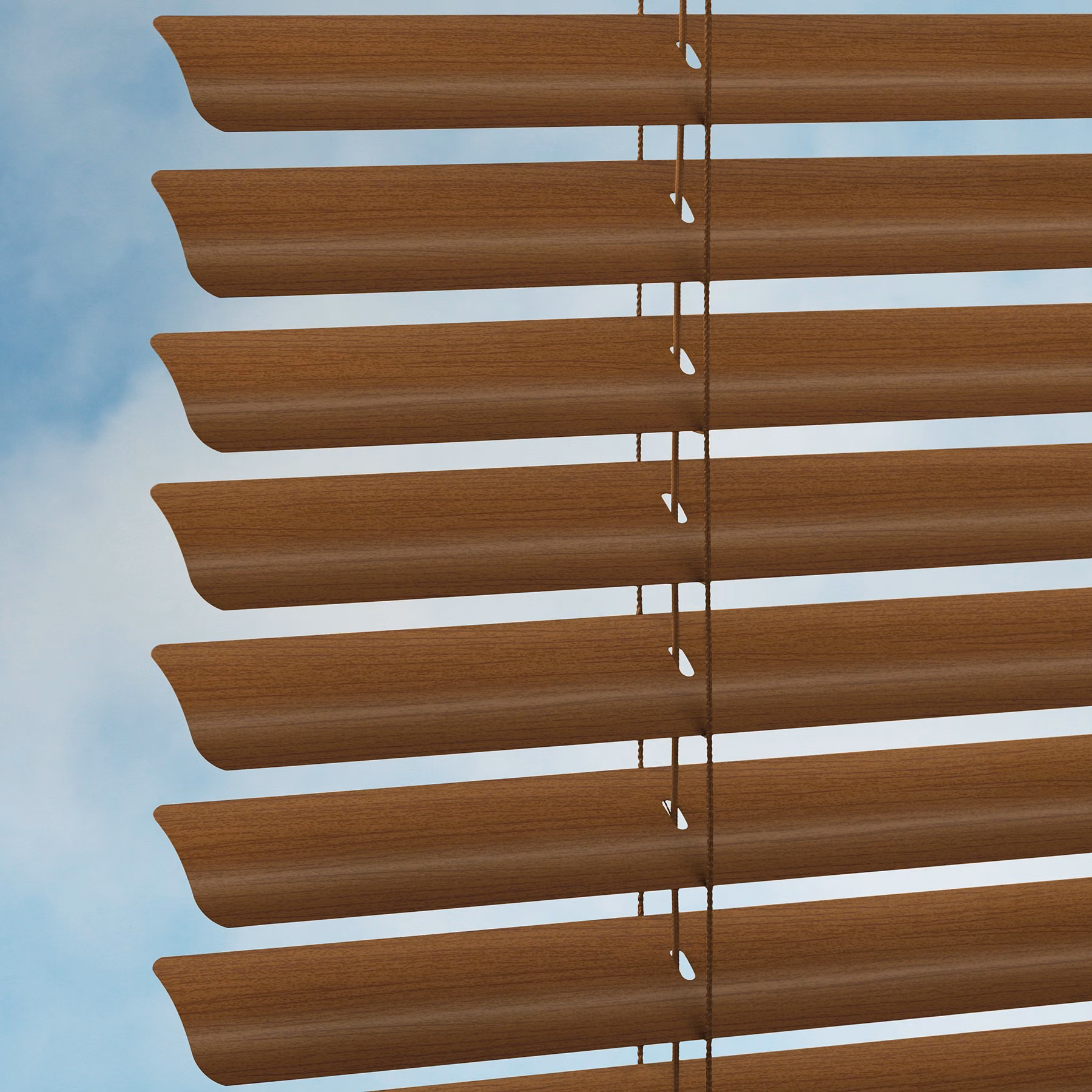 50mm Aluwood "Wood-Look" Venetian Blind - Chestnut