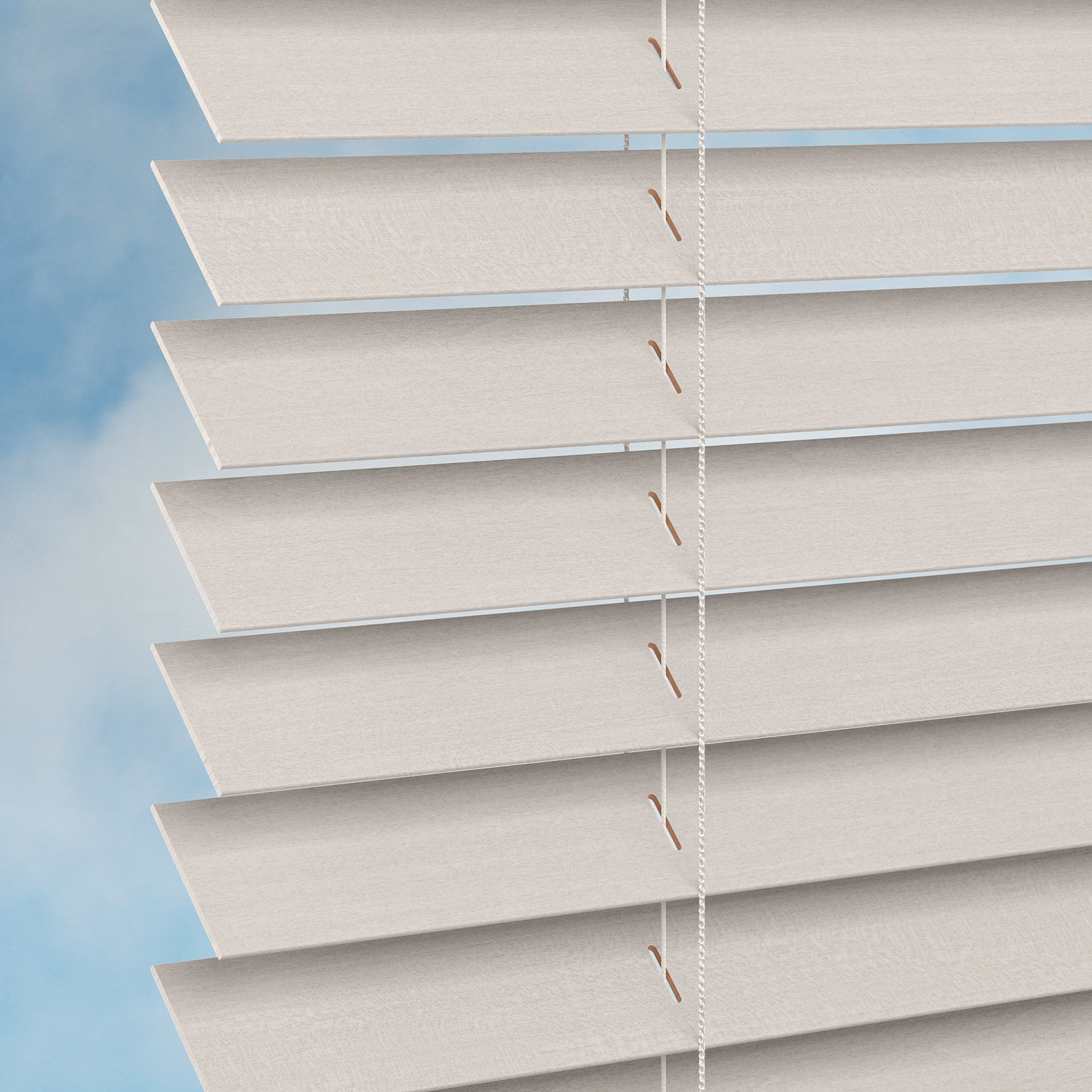50mm Basswood Venetian Blind - Lime Wash