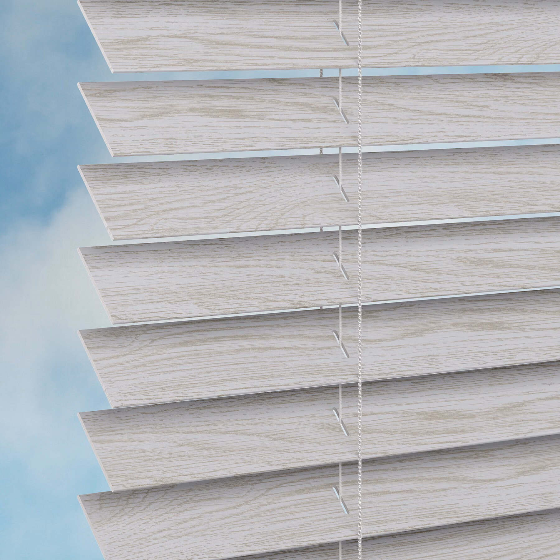 50mm Plaswood Venetian Blind - Old Mill Lime Wash