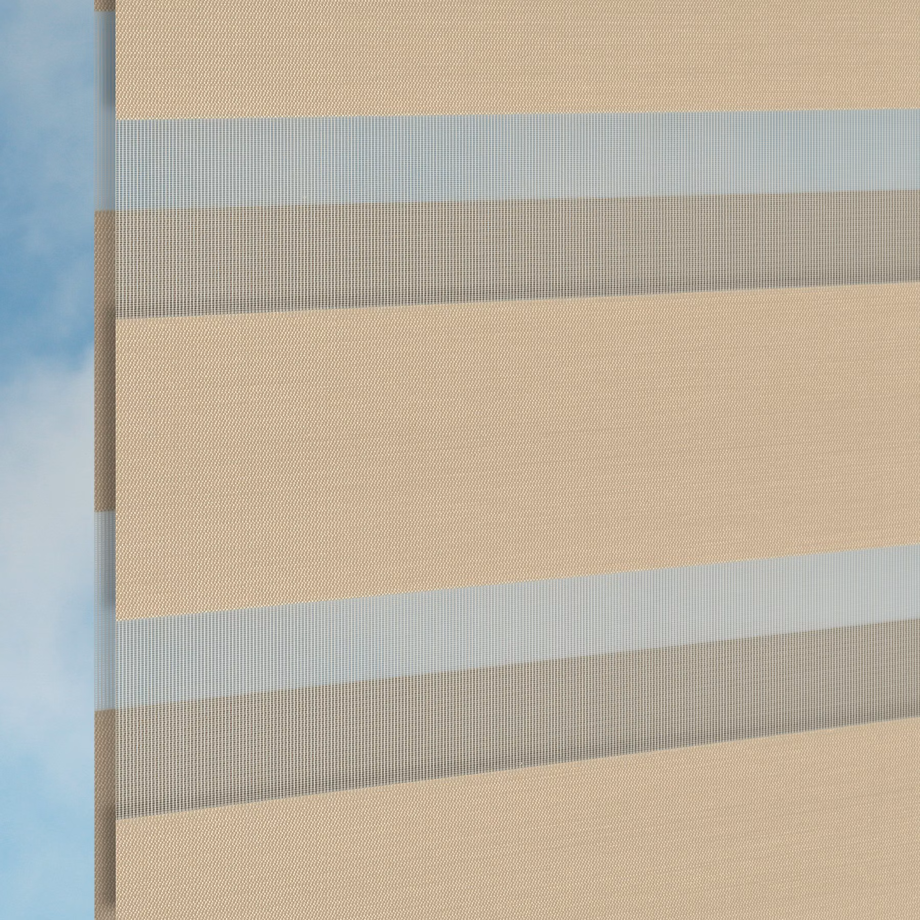 Double Roller Zebra Blind - Florence Beige