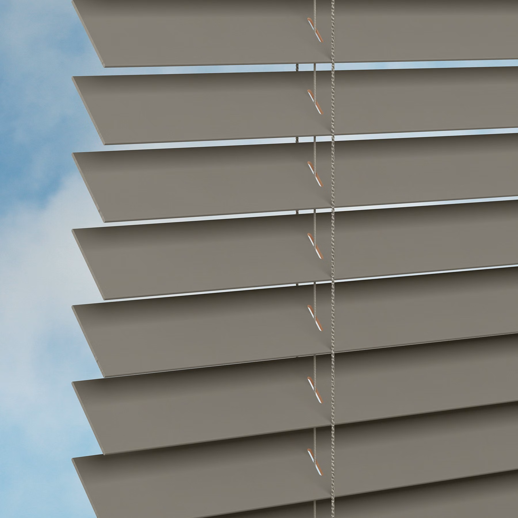 50mm Basswood Venetian Blind - Bold Cloud