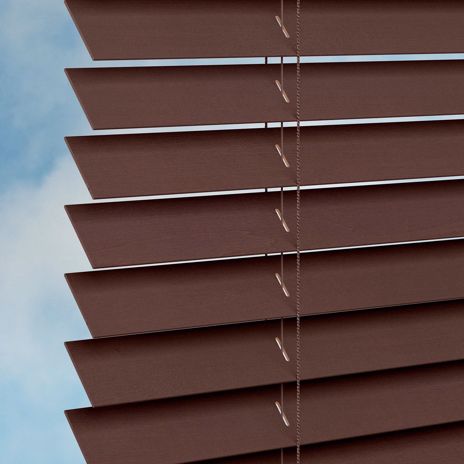 50mm Basswood Venetian Blind - Dark Mahogany