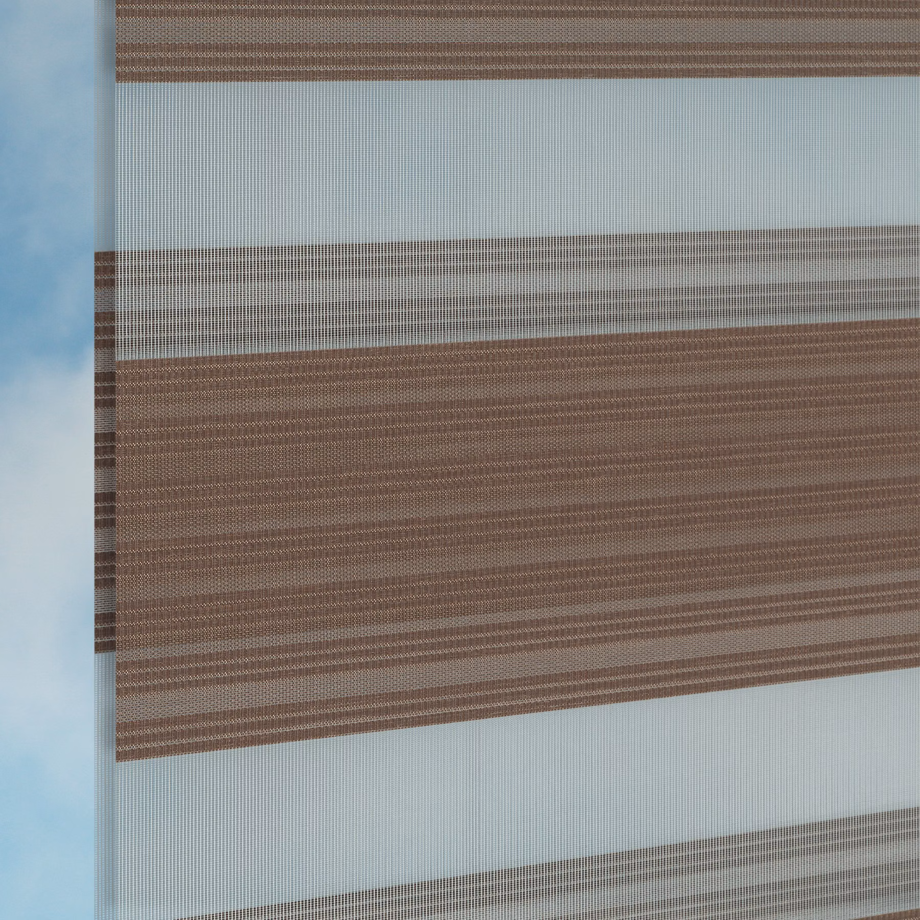 Double Roller Zebra Blind - Turin Mocha