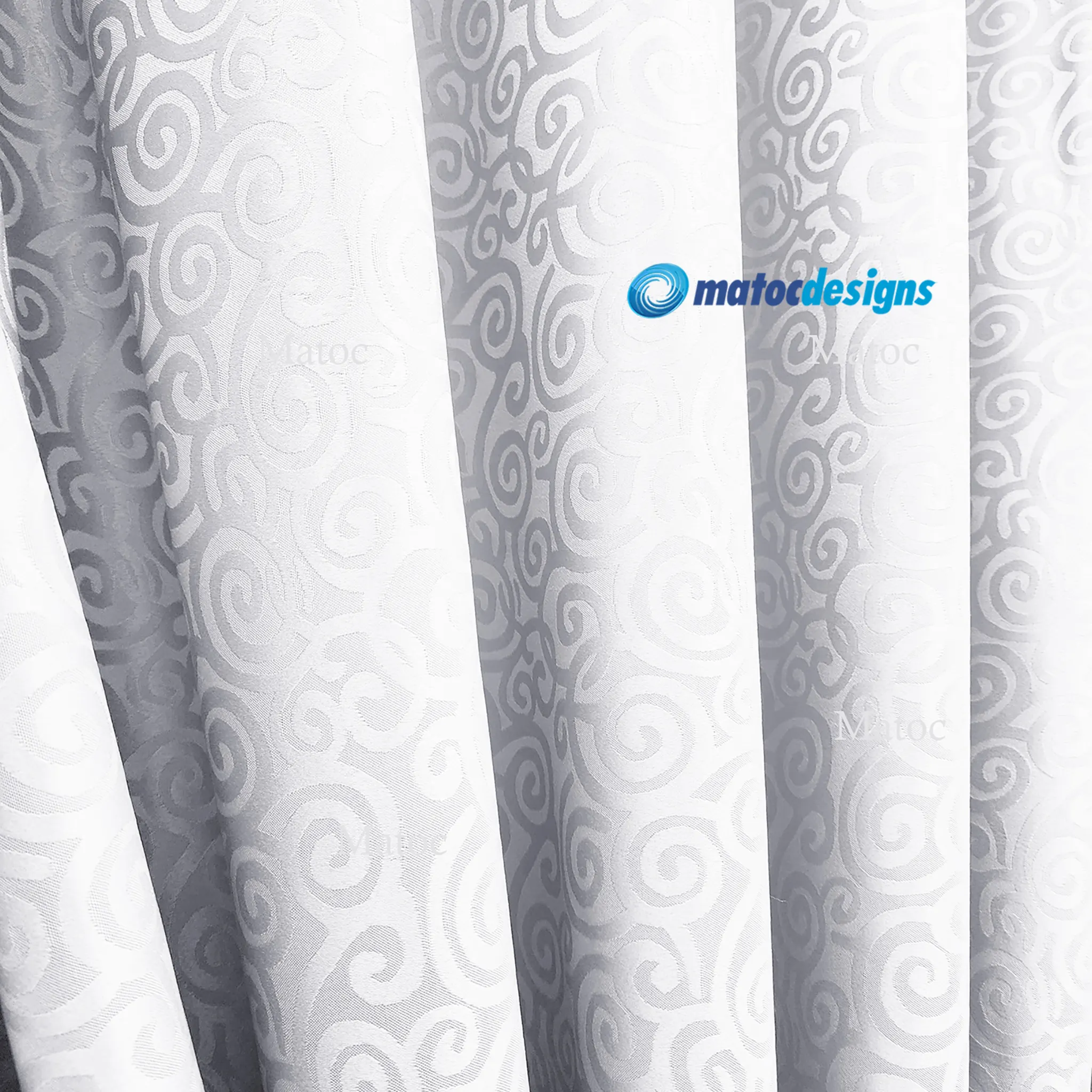 Twirl White - 280cm Wide
