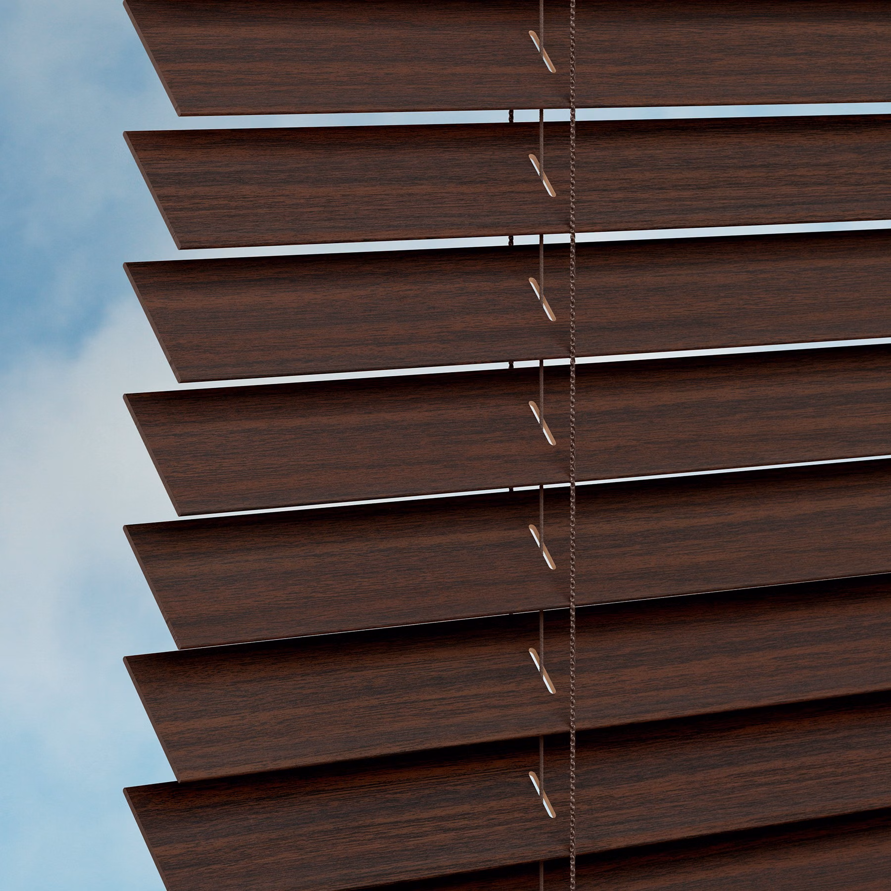 50mm Plaswood Venetian Blind - Old Mill Dark Mahogany