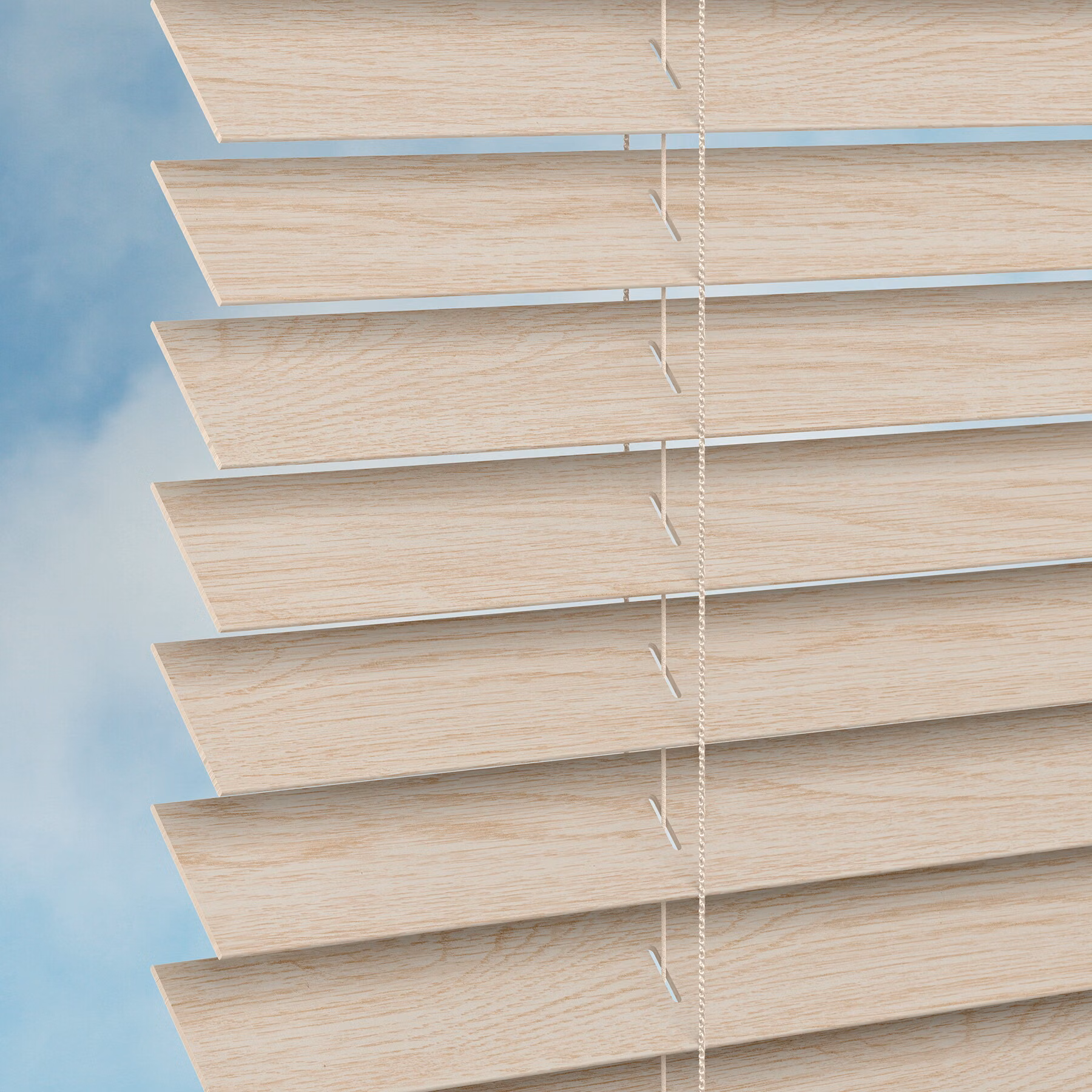 50mm Plaswood Venetian Blind - Old Mill White Wash