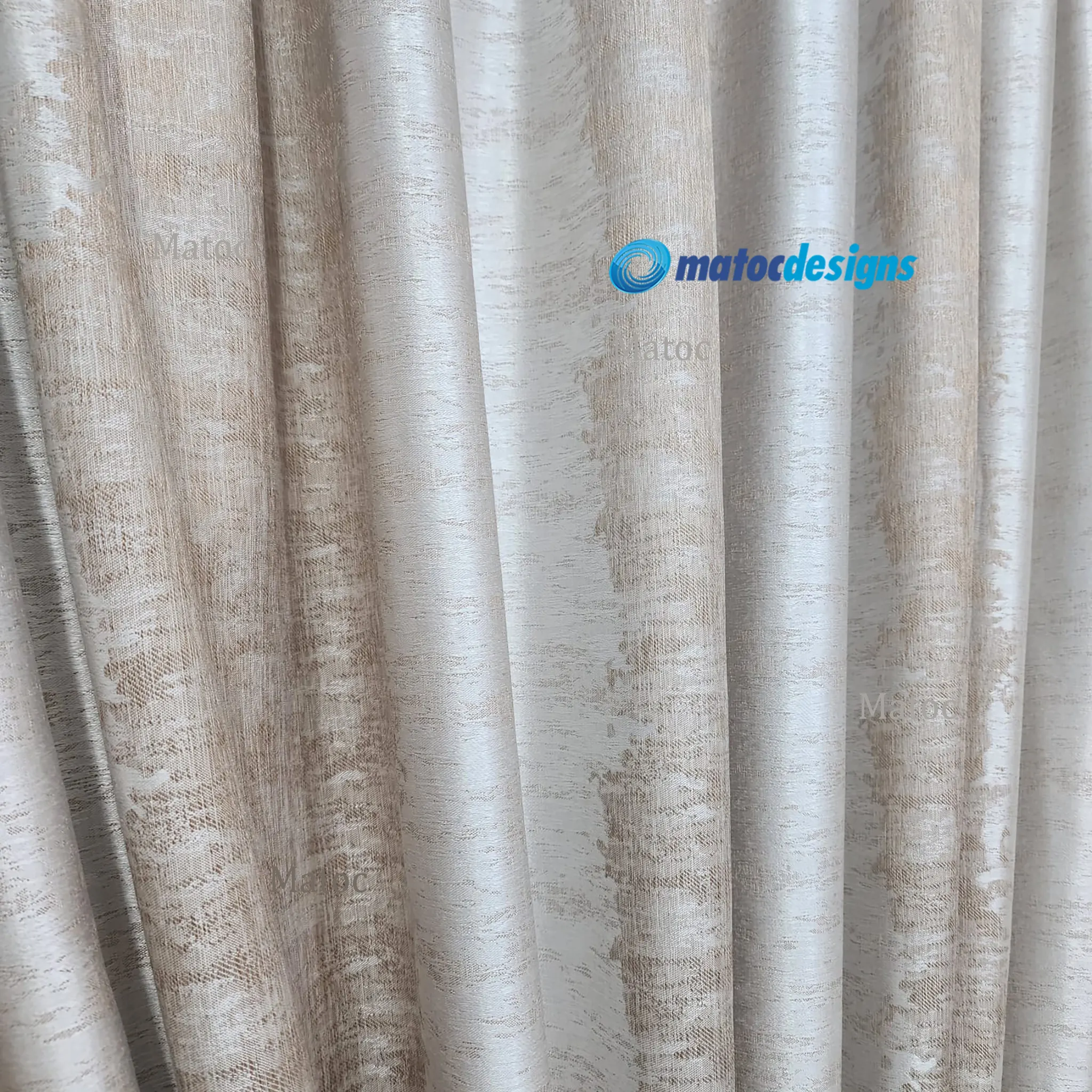 Abstract Striped Beige - 280cm Wide