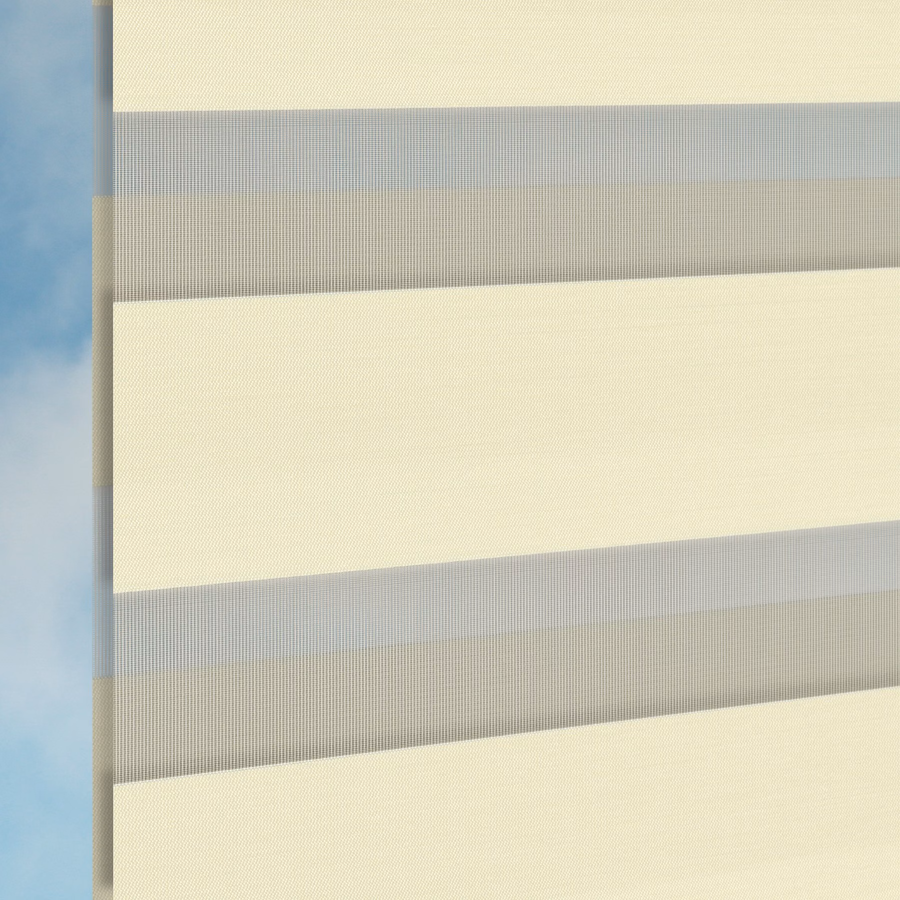 Double Roller Zebra Blind - Florence Cream