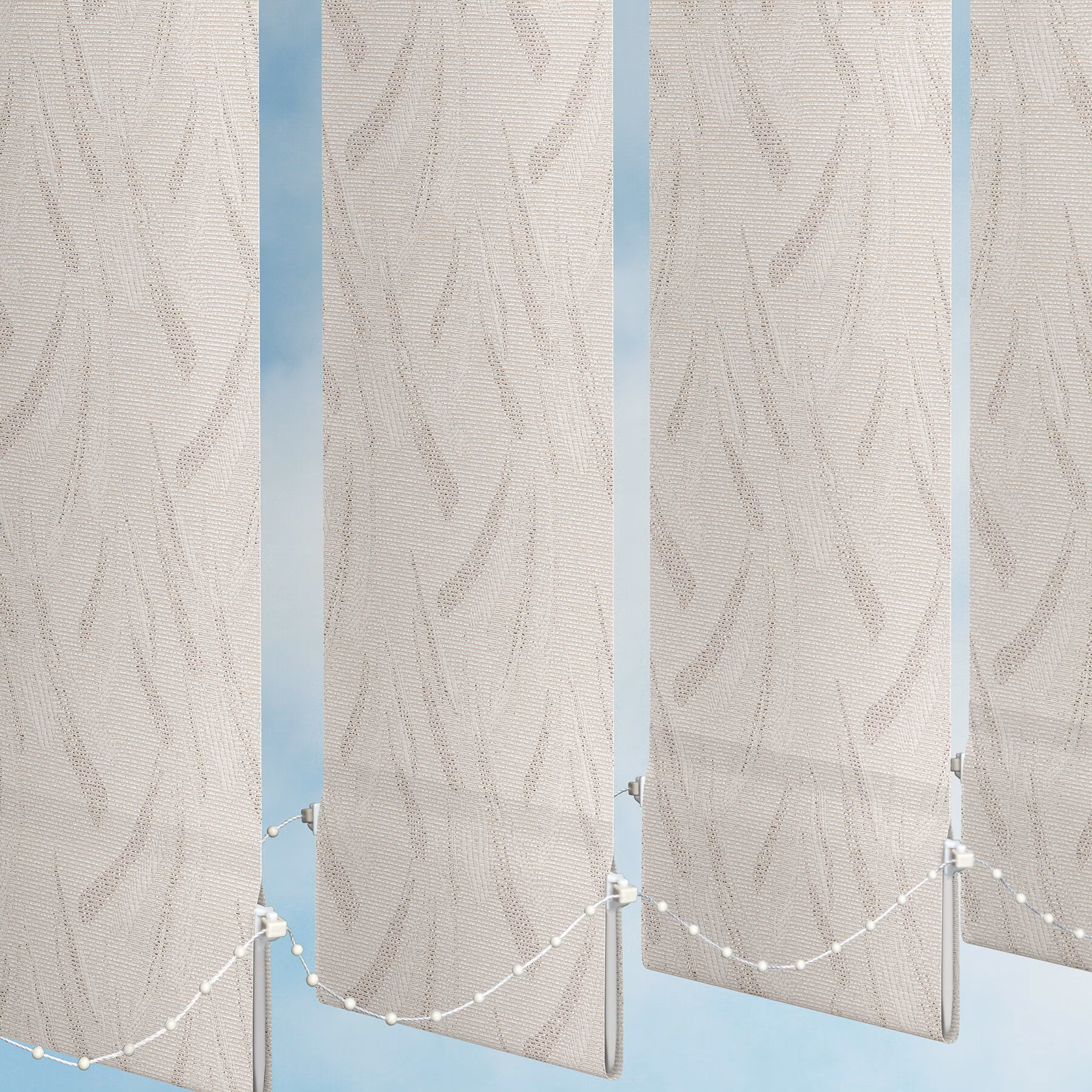 127mm Vertical Blind - Seasons Silver