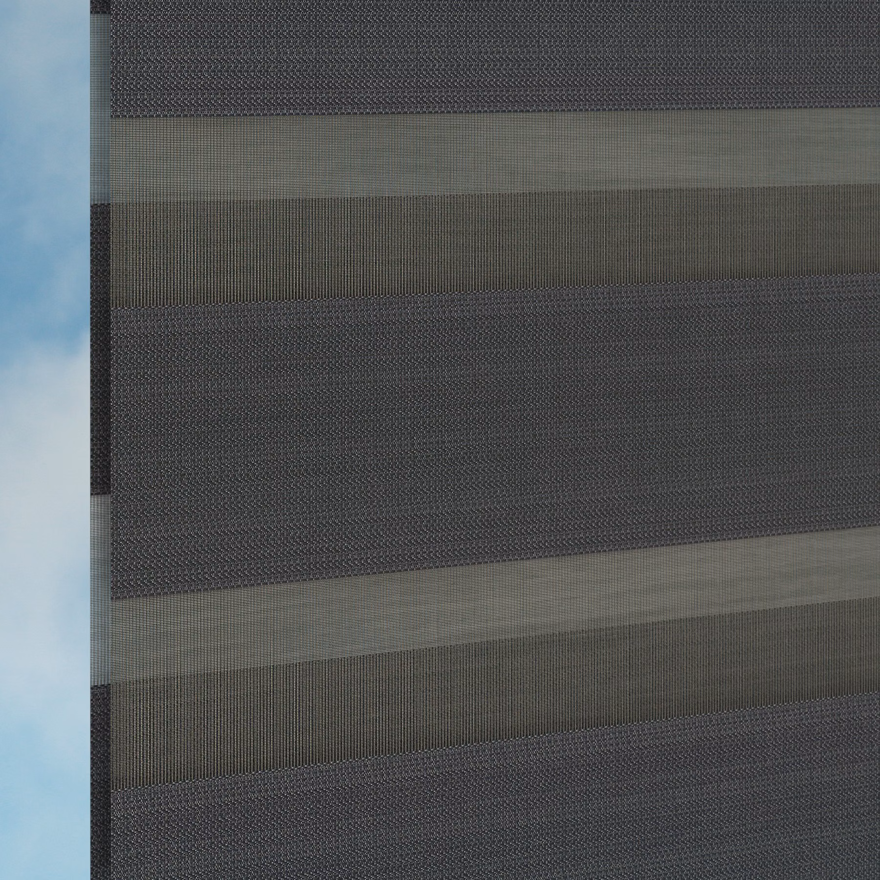 Double Roller Zebra Blind - Venice Charcoal
