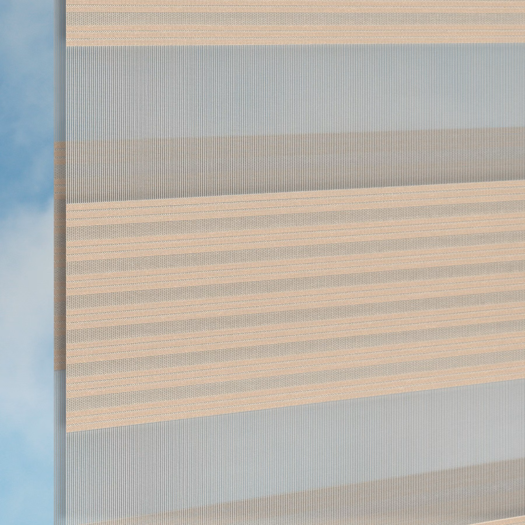 Double Roller Zebra Blind - Turin Beige
