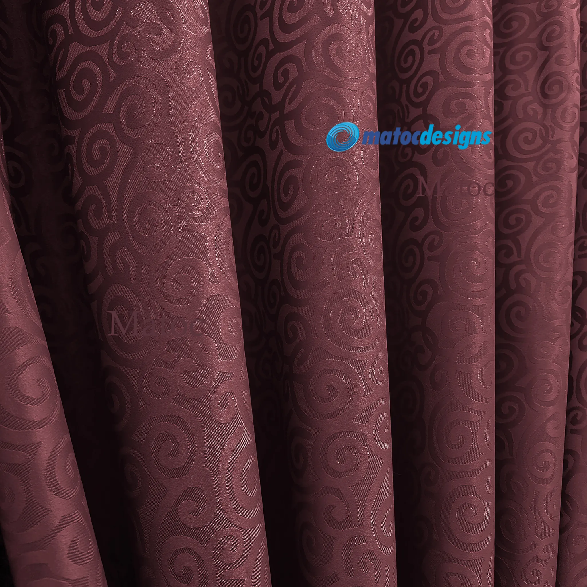 Twirl Burgundy - 280cm Wide
