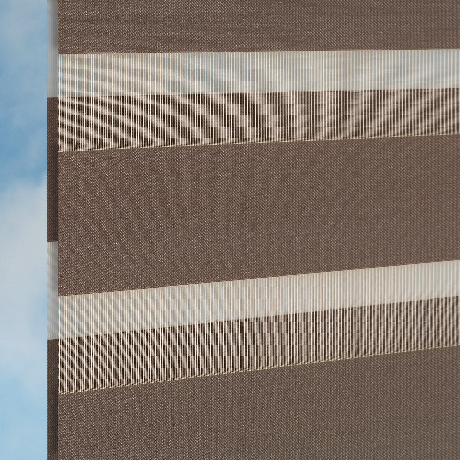 Double Roller Zebra Blind - Florence Mocha