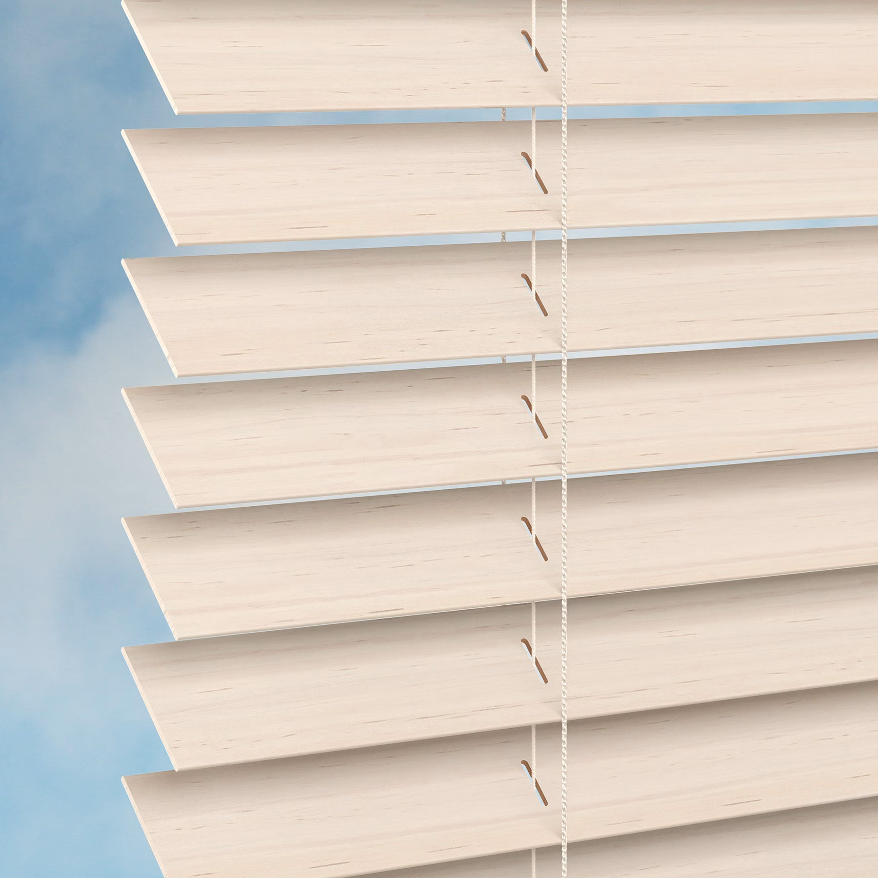 50mm Basswood Venetian Blind - White Wash