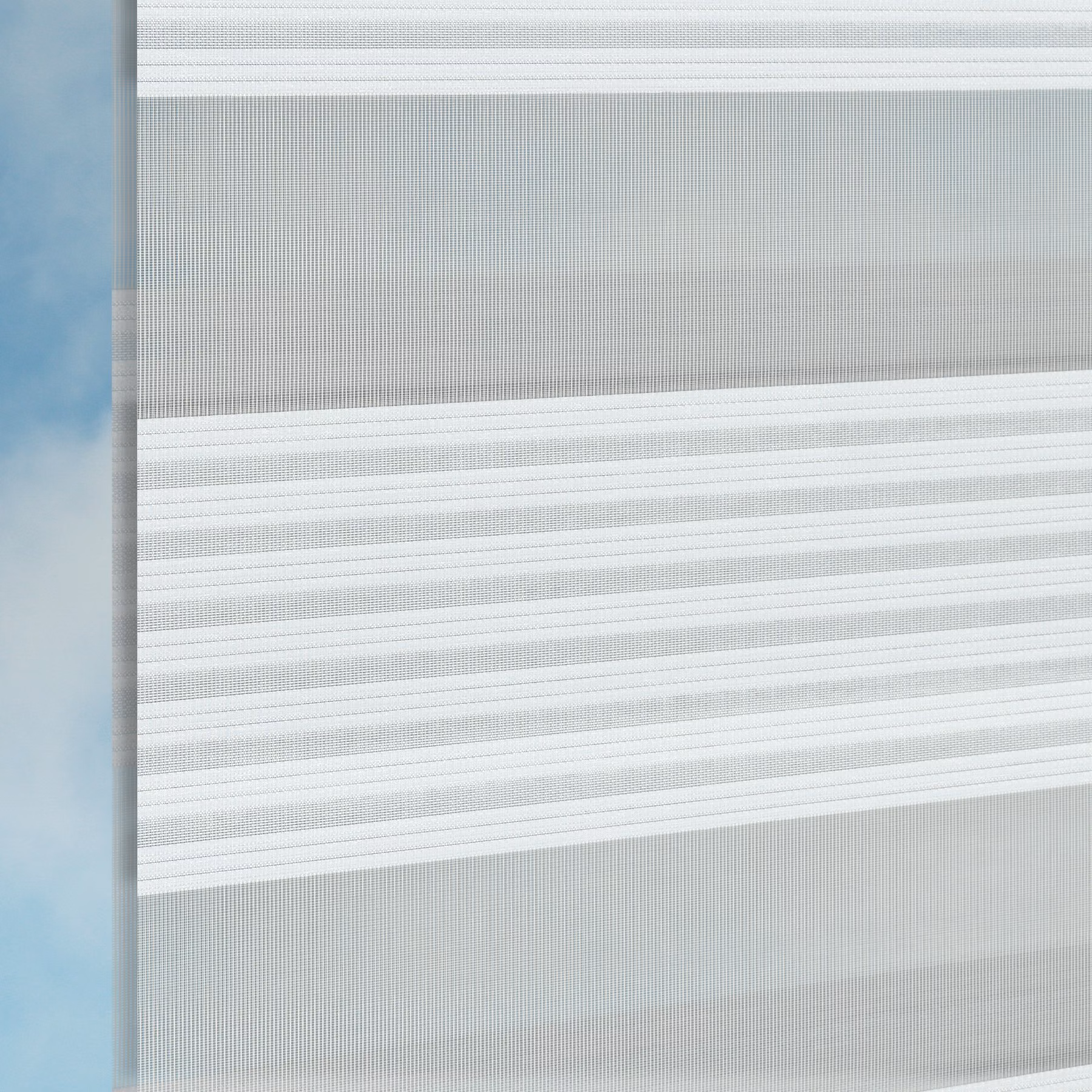 Double Roller Zebra Blind - Turin White