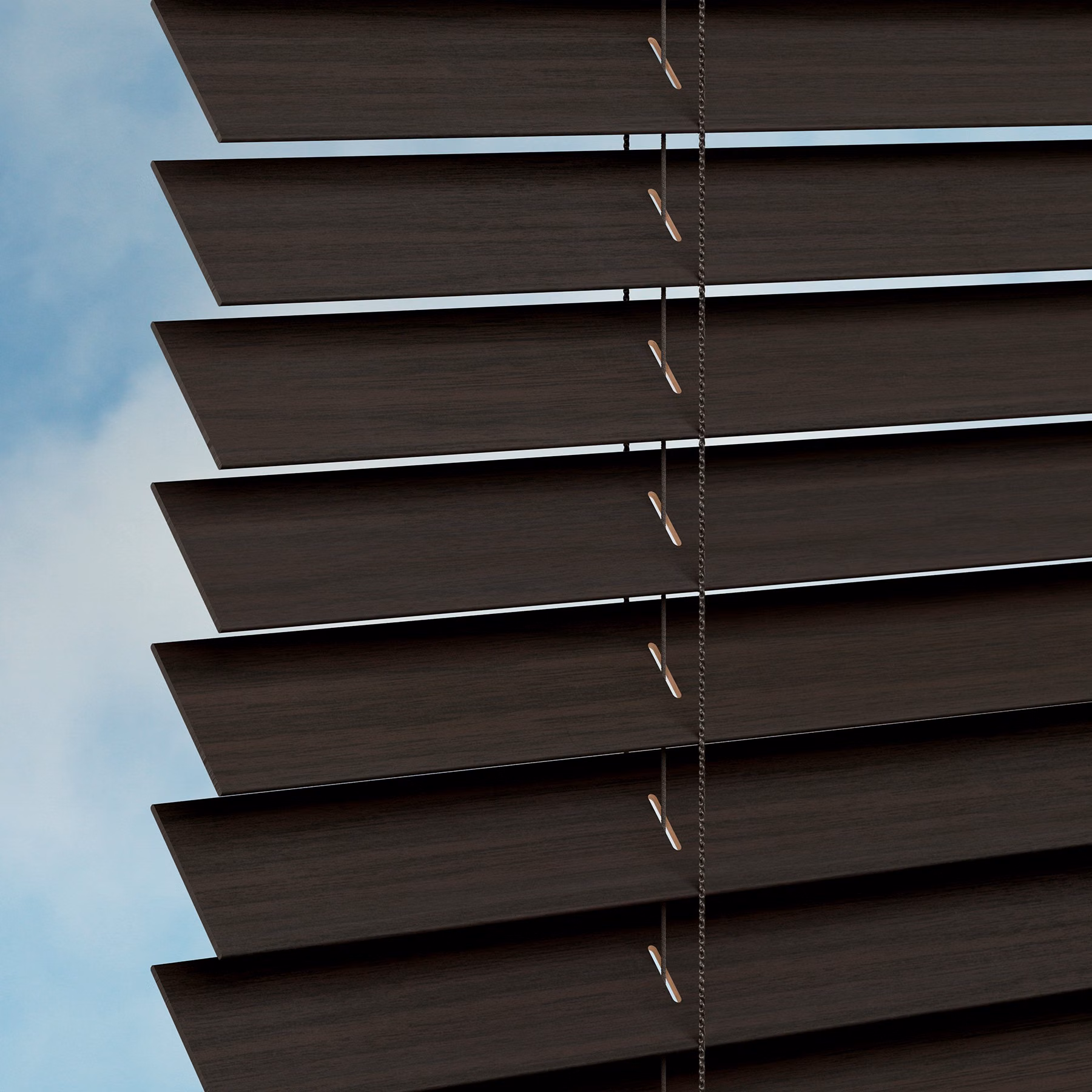 50mm Plaswood Venetian Blind - Old Mill Black Birch