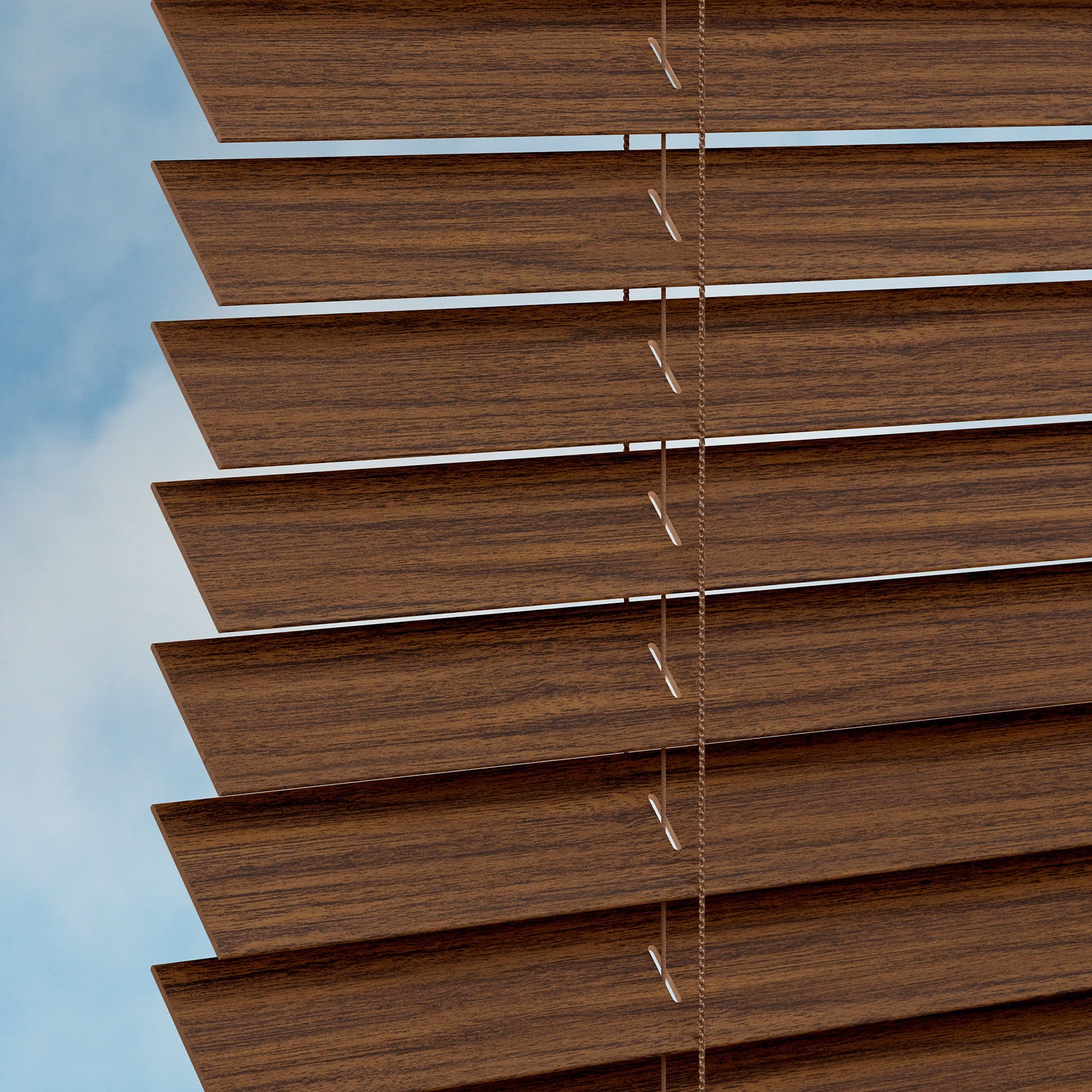 50mm Plaswood Venetian Blind - Old Mill Mopane
