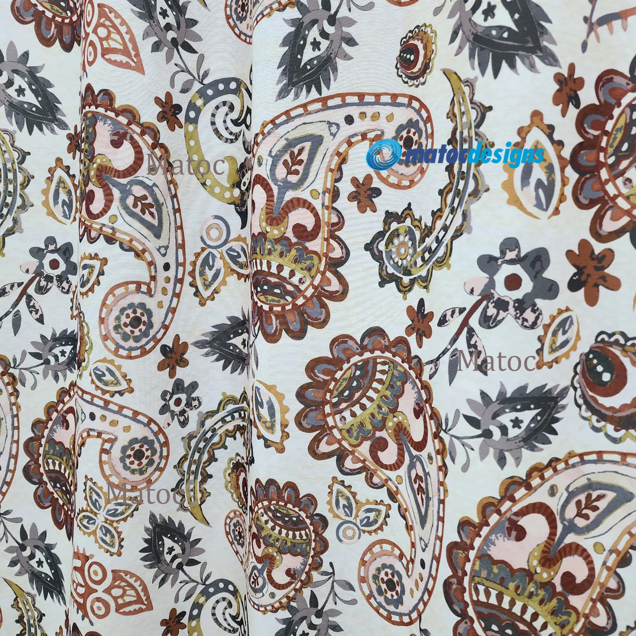 Paisley Rust - 150cm Wide